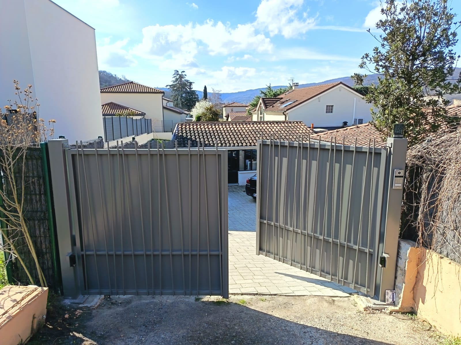 portail style bambou acier