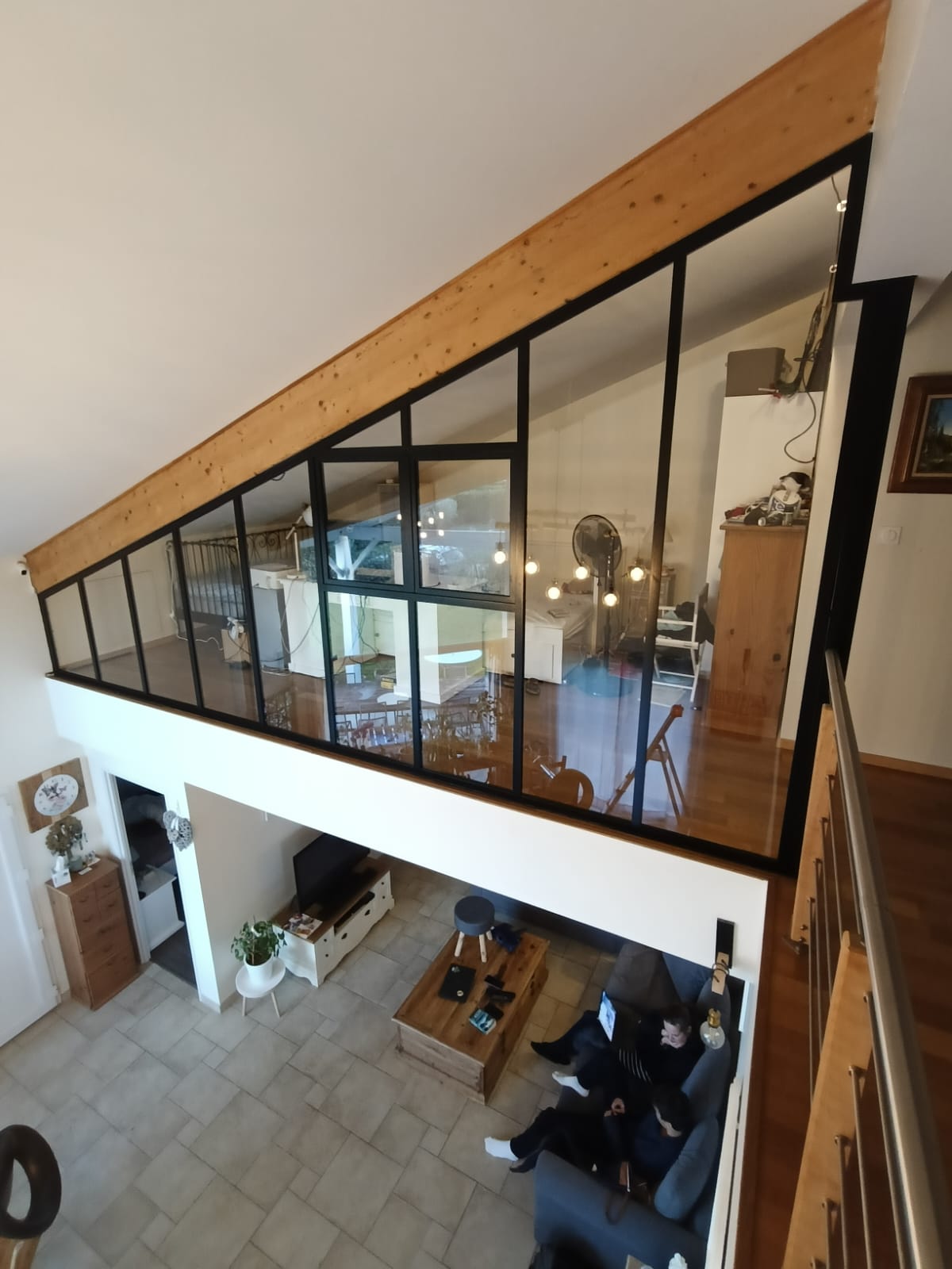 mezzanine angle bureau metal noir